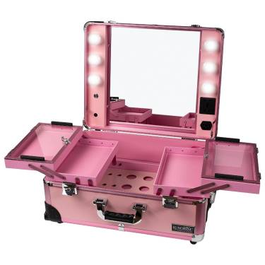 Statie Makeup Portabila Profesionala cu Lumini - Pink Delight - LUXORISE